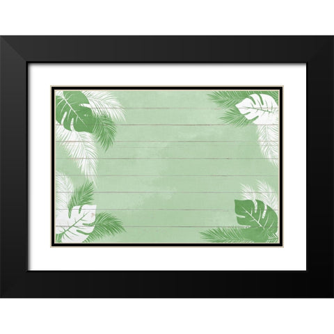 Palm Greens Black Modern Wood Framed Art Print with Double Matting by Kimberly, Allen