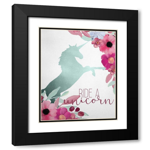 Ride and Swim 1 Black Modern Wood Framed Art Print with Double Matting by Kimberly, Allen