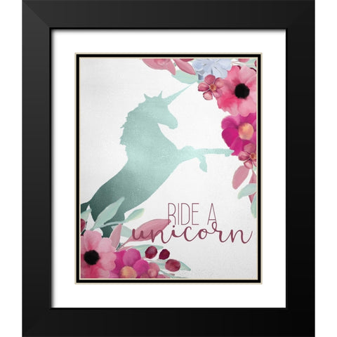 Ride and Swim 1 Black Modern Wood Framed Art Print with Double Matting by Kimberly, Allen