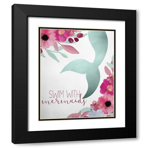 Ride and Swim 2 Black Modern Wood Framed Art Print with Double Matting by Kimberly, Allen