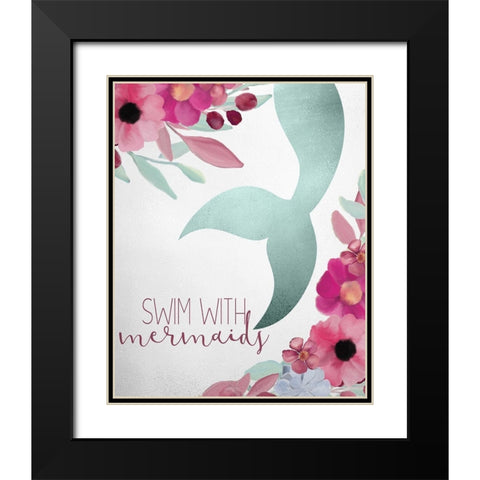 Ride and Swim 2 Black Modern Wood Framed Art Print with Double Matting by Kimberly, Allen