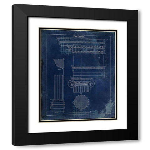 Details 2 Blue Black Modern Wood Framed Art Print with Double Matting by Kimberly, Allen