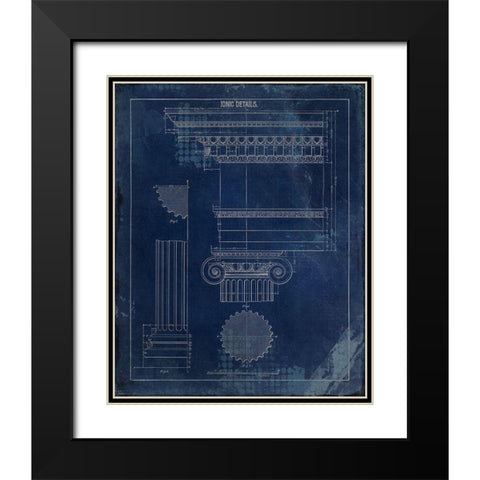 Details 2 Blue Black Modern Wood Framed Art Print with Double Matting by Kimberly, Allen