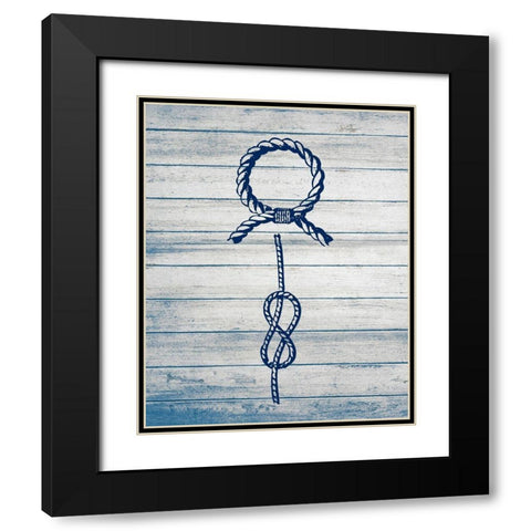 Nautical Knots 5 Black Modern Wood Framed Art Print with Double Matting by Kimberly, Allen