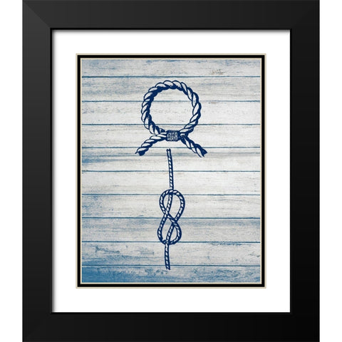 Nautical Knots 5 Black Modern Wood Framed Art Print with Double Matting by Kimberly, Allen