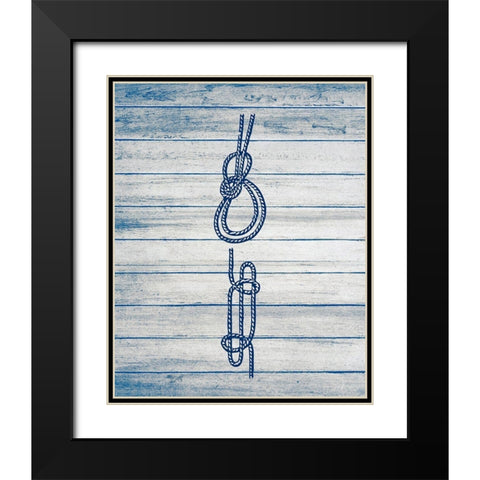 Nautical Knots 4 Black Modern Wood Framed Art Print with Double Matting by Kimberly, Allen