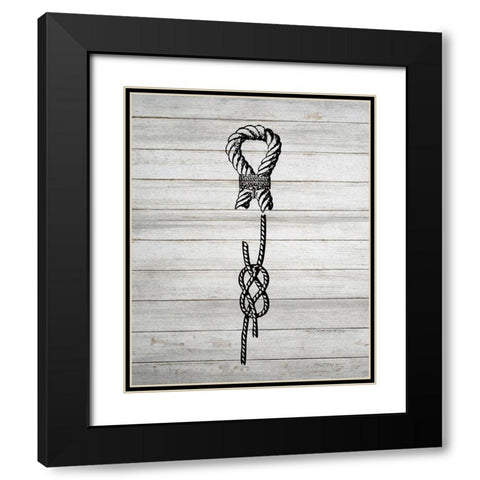 Nautical Knots 3 Black Modern Wood Framed Art Print with Double Matting by Kimberly, Allen