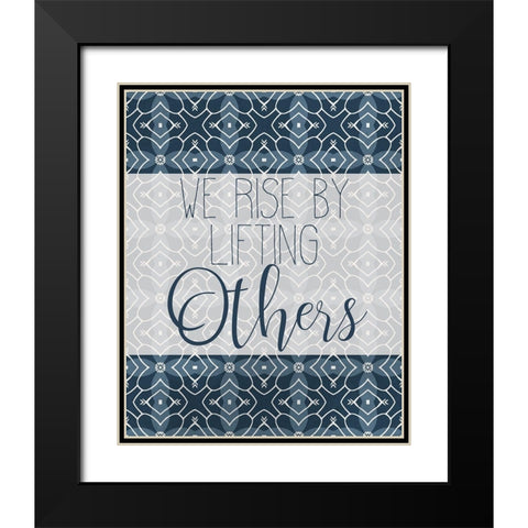 We Rise Black Modern Wood Framed Art Print with Double Matting by Kimberly, Allen