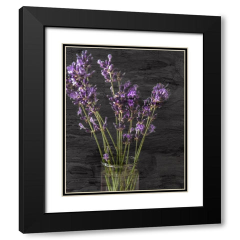 Lavender Jar 1 Black Modern Wood Framed Art Print with Double Matting by Kimberly, Allen