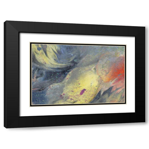 Space In Yellow Black Modern Wood Framed Art Print with Double Matting by Allen, Kimberly