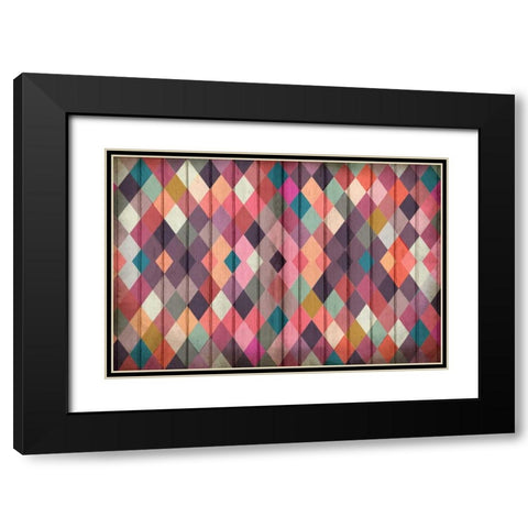 Color Happy Black Modern Wood Framed Art Print with Double Matting by Allen, Kimberly