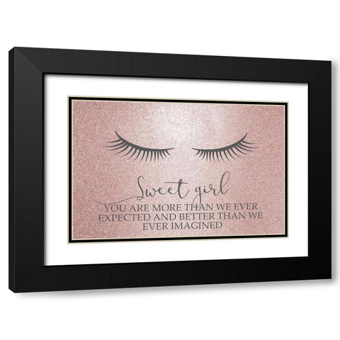 Sweet Girl Black Modern Wood Framed Art Print with Double Matting by Kimberly, Allen