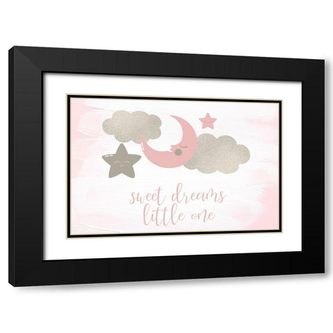 Sweet Dreams Little One Black Modern Wood Framed Art Print with Double Matting by Kimberly, Allen