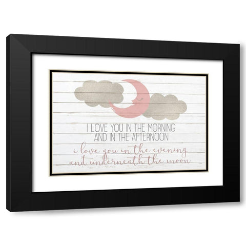 I Love You In Black Modern Wood Framed Art Print with Double Matting by Kimberly, Allen