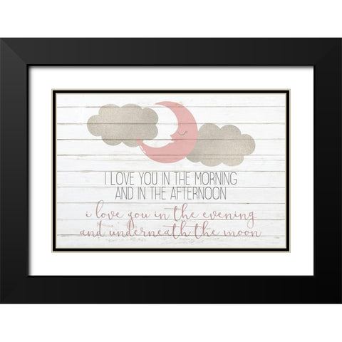 I Love You In Black Modern Wood Framed Art Print with Double Matting by Kimberly, Allen