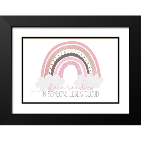 Be A Rainbow Black Modern Wood Framed Art Print with Double Matting by Kimberly, Allen