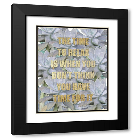 The Time to Relax Black Modern Wood Framed Art Print with Double Matting by Kimberly, Allen