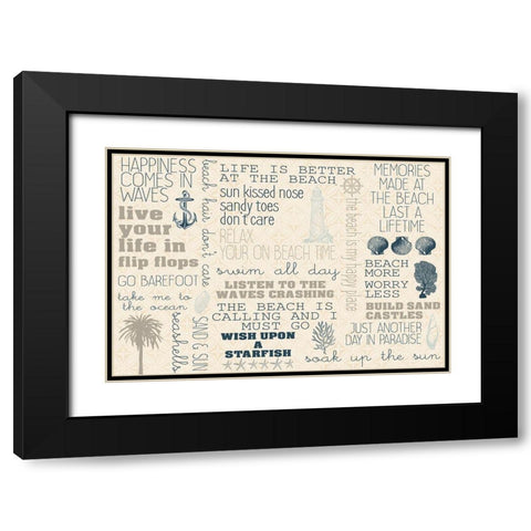 Soak Up the Sun Black Modern Wood Framed Art Print with Double Matting by Kimberly, Allen