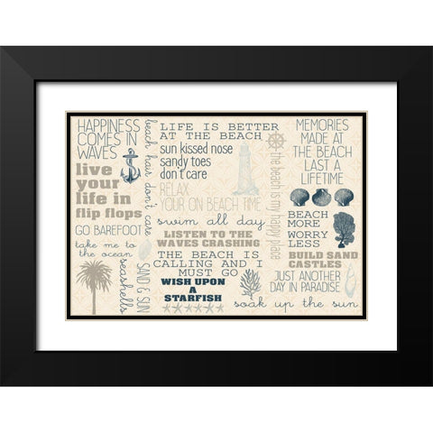 Soak Up the Sun Black Modern Wood Framed Art Print with Double Matting by Kimberly, Allen