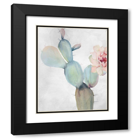 Cactus Blooming 2 Black Modern Wood Framed Art Print with Double Matting by Kimberly, Allen
