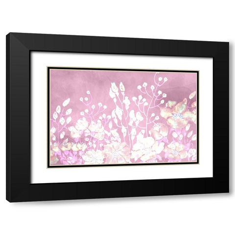 White Silhouette 1 Black Modern Wood Framed Art Print with Double Matting by Kimberly, Allen