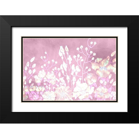 White Silhouette 1 Black Modern Wood Framed Art Print with Double Matting by Kimberly, Allen