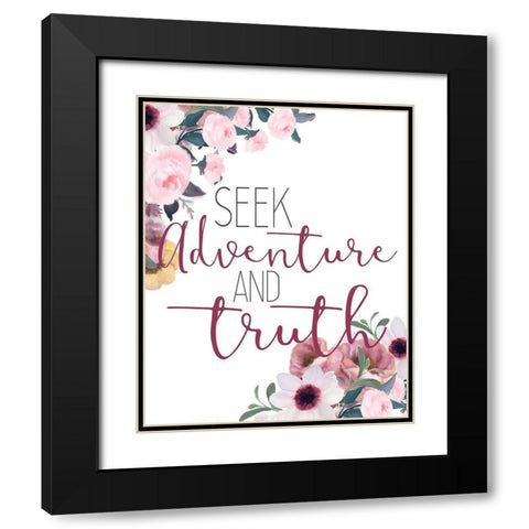 Courage and Truth 2 Black Modern Wood Framed Art Print with Double Matting by Kimberly, Allen