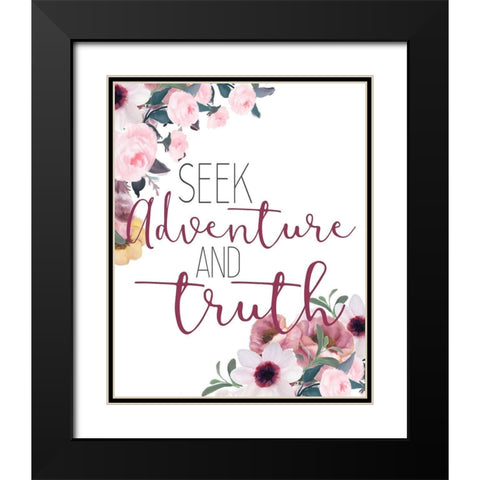 Courage and Truth 2 Black Modern Wood Framed Art Print with Double Matting by Kimberly, Allen