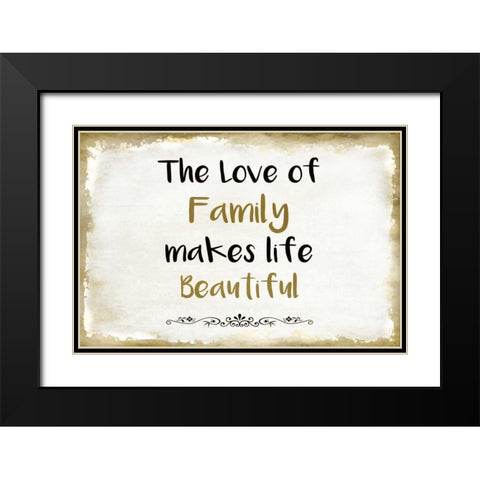 The Love of Family Black Modern Wood Framed Art Print with Double Matting by Allen, Kimberly