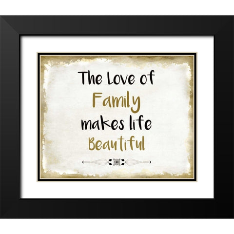 The Love of Family Black Modern Wood Framed Art Print with Double Matting by Allen, Kimberly