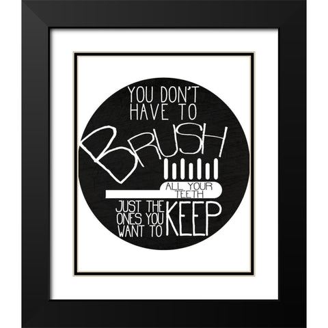 Brush Black Modern Wood Framed Art Print with Double Matting by Kimberly, Allen