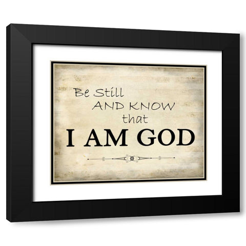 Be Still Black Modern Wood Framed Art Print with Double Matting by Allen, Kimberly