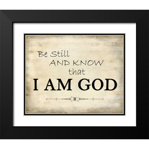 Be Still Black Modern Wood Framed Art Print with Double Matting by Allen, Kimberly