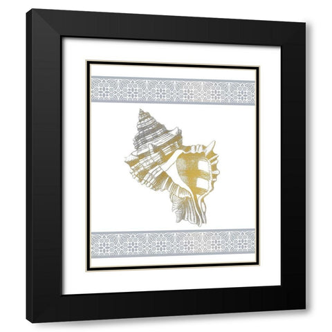 Azure Coastal 2 Black Modern Wood Framed Art Print with Double Matting by Kimberly, Allen