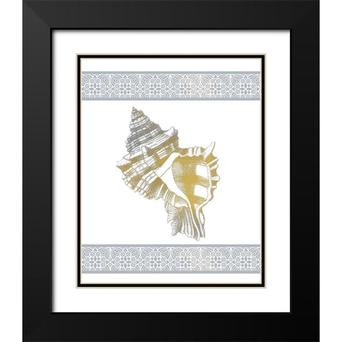 Azure Coastal 2 Black Modern Wood Framed Art Print with Double Matting by Kimberly, Allen