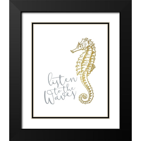 Azure Coastal 4 Black Modern Wood Framed Art Print with Double Matting by Kimberly, Allen