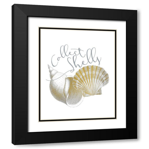 Azure Coastal 5 Black Modern Wood Framed Art Print with Double Matting by Kimberly, Allen