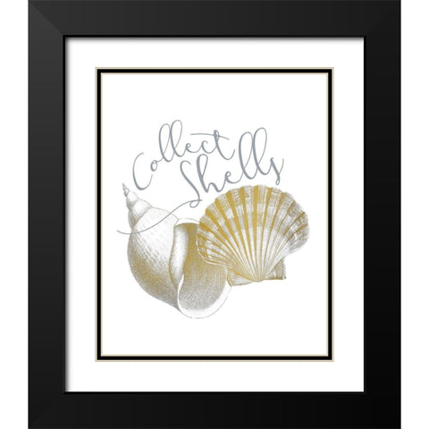 Azure Coastal 5 Black Modern Wood Framed Art Print with Double Matting by Kimberly, Allen