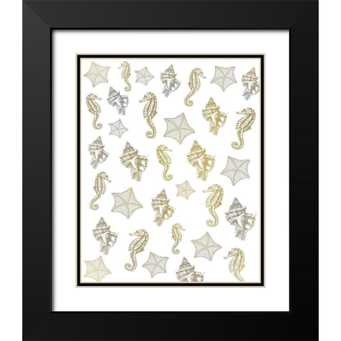 Azure Coastal 6 Black Modern Wood Framed Art Print with Double Matting by Kimberly, Allen