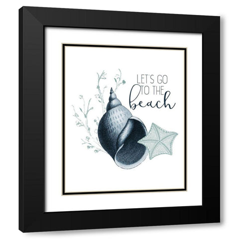 Sea Blues 5 Black Modern Wood Framed Art Print with Double Matting by Kimberly, Allen