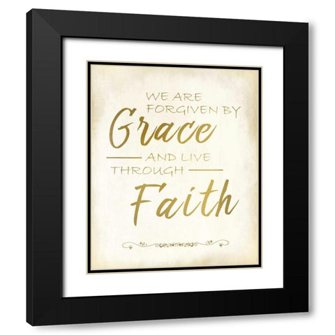 We are Forgiven 1 Black Modern Wood Framed Art Print with Double Matting by Allen, Kimberly