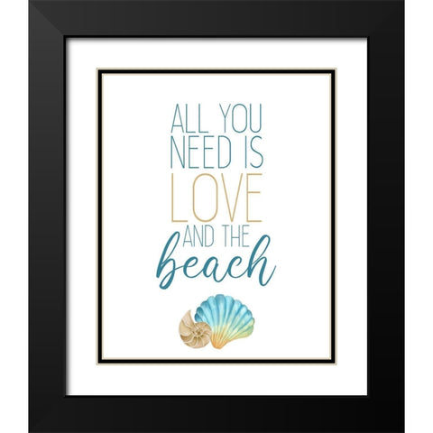 Seashore Shells 3 Black Modern Wood Framed Art Print with Double Matting by Kimberly, Allen