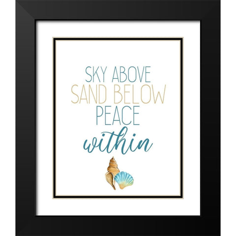 Seashore Shells 6 Black Modern Wood Framed Art Print with Double Matting by Kimberly, Allen