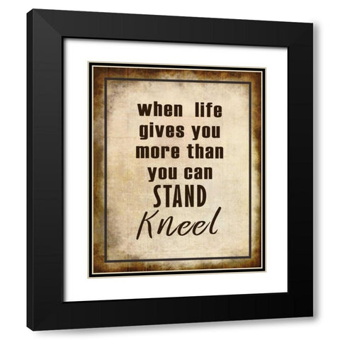 Kneel Black Modern Wood Framed Art Print with Double Matting by Allen, Kimberly