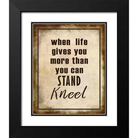 Kneel Black Modern Wood Framed Art Print with Double Matting by Allen, Kimberly