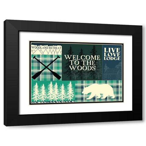 Woodland Retreat Black Modern Wood Framed Art Print with Double Matting by Kimberly, Allen