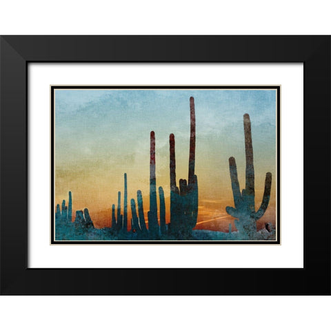 Saguaro Cactus Black Modern Wood Framed Art Print with Double Matting by Kimberly, Allen