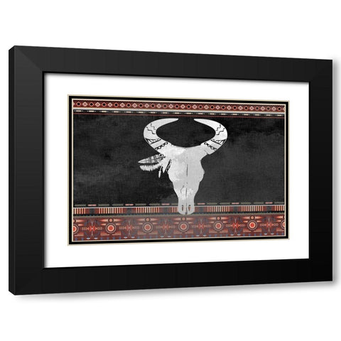 Southwest Red Black Modern Wood Framed Art Print with Double Matting by Kimberly, Allen