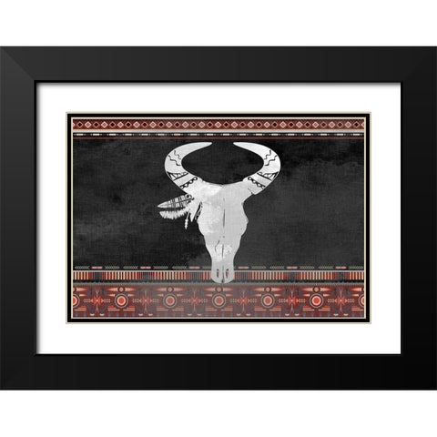 Southwest Red Black Modern Wood Framed Art Print with Double Matting by Kimberly, Allen