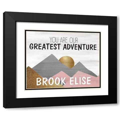 You Are Girl Black Modern Wood Framed Art Print with Double Matting by Kimberly, Allen